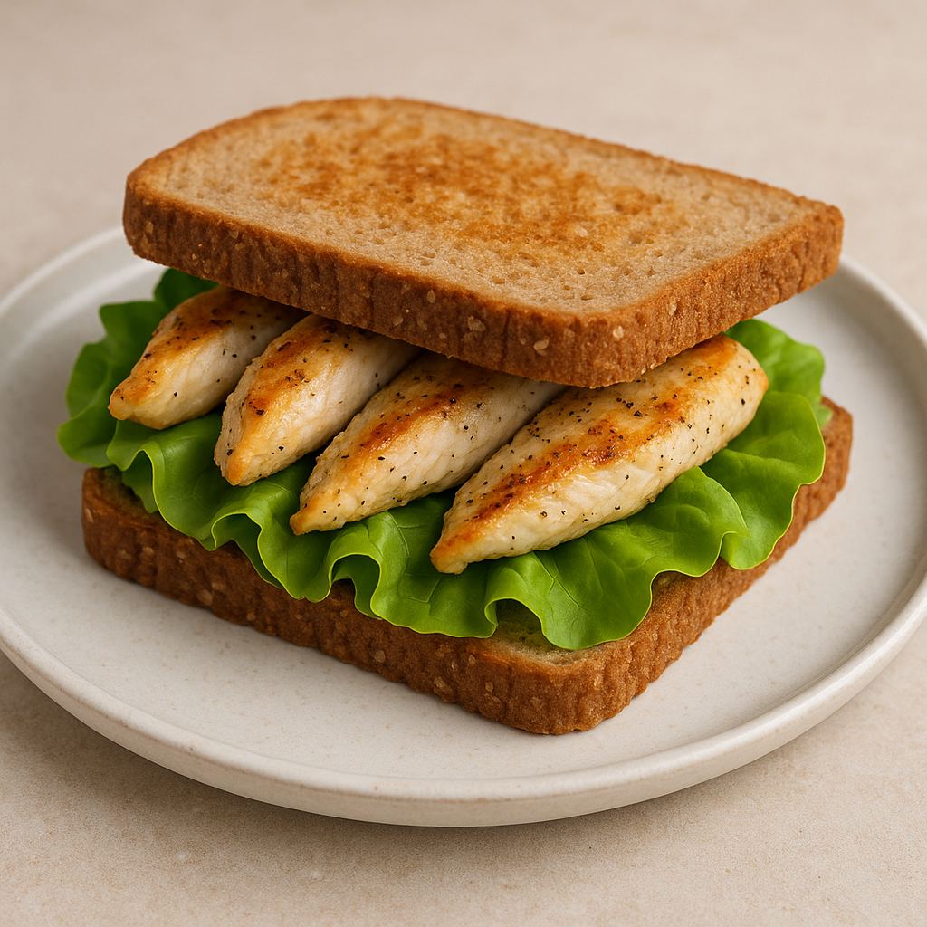 Kookosemaitseline võileib kanaga