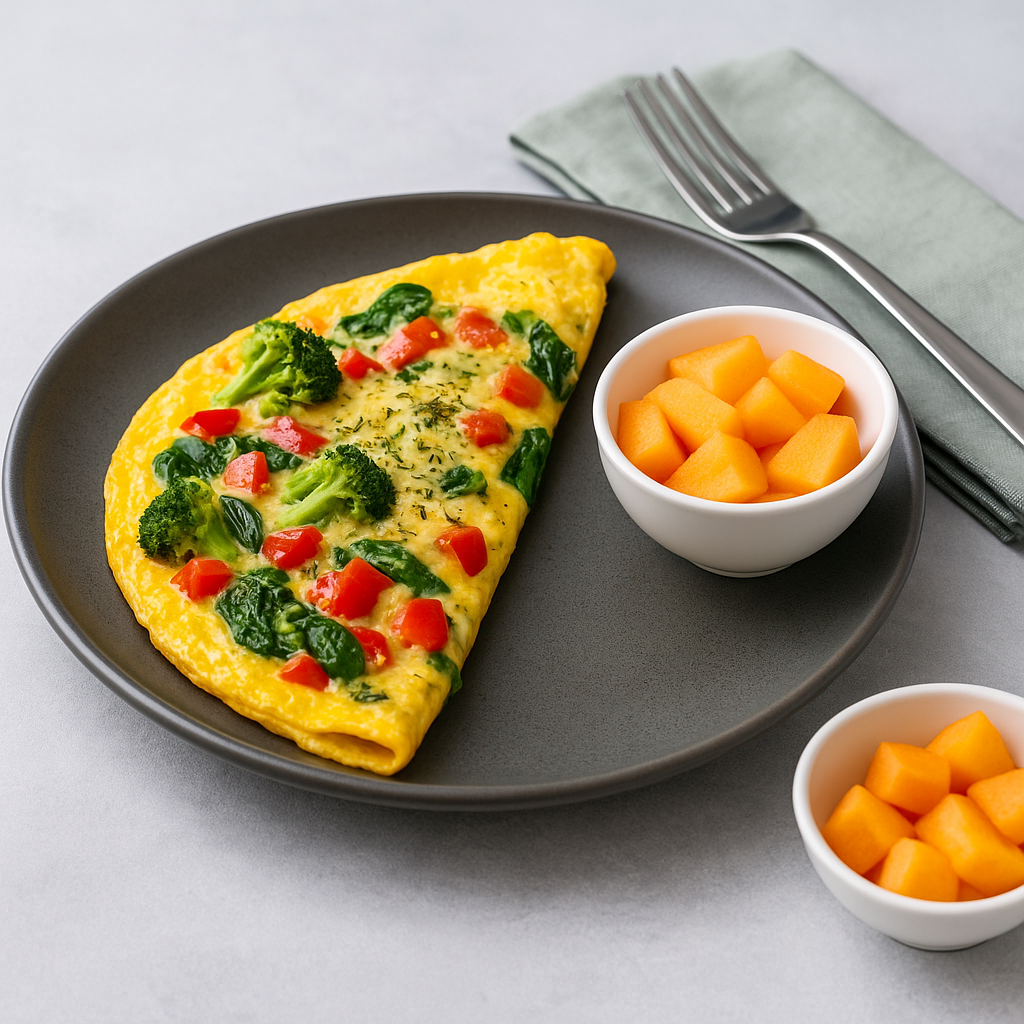 Kiire omlett köögiviljadega