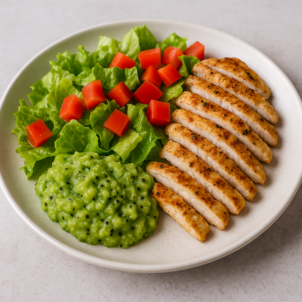 Kanasalat kiivi ja avokaadoga