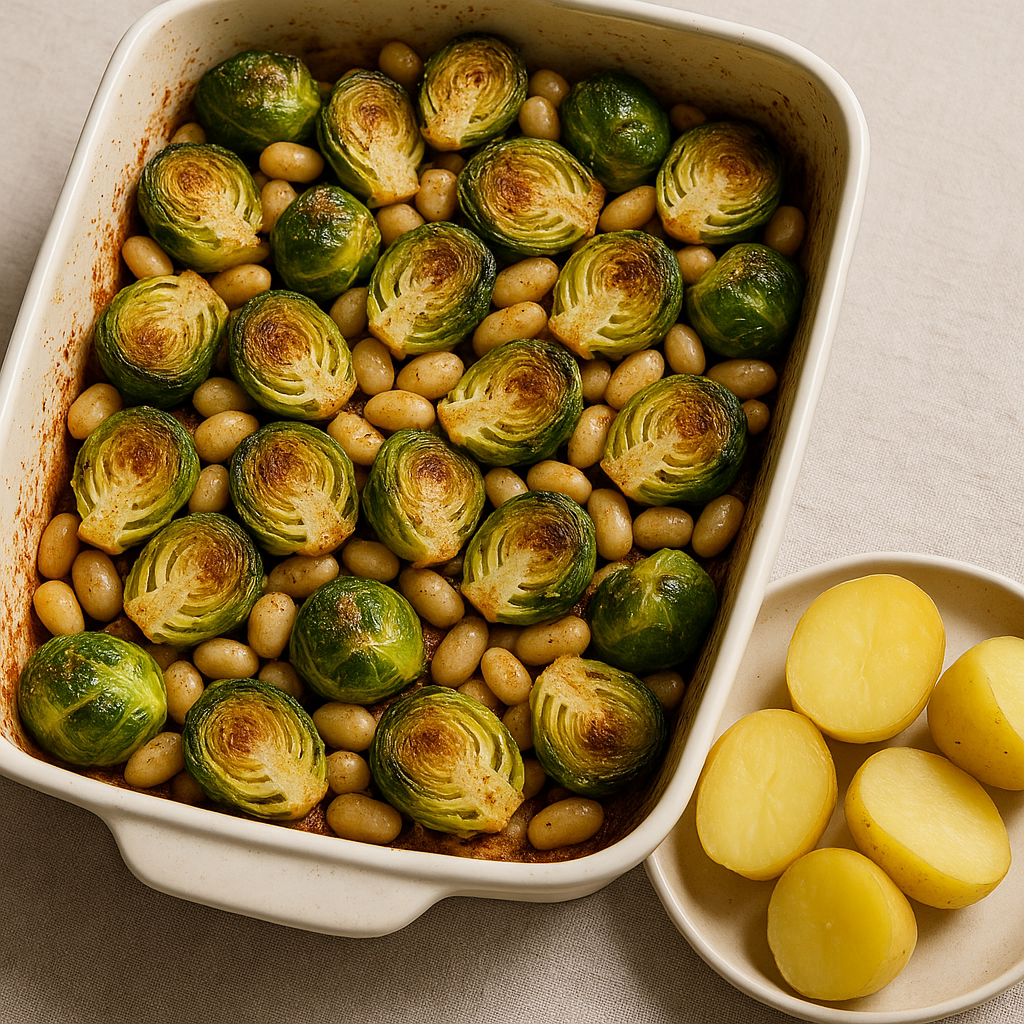 Brüsseli kapsa ja valge oa ahjuroog