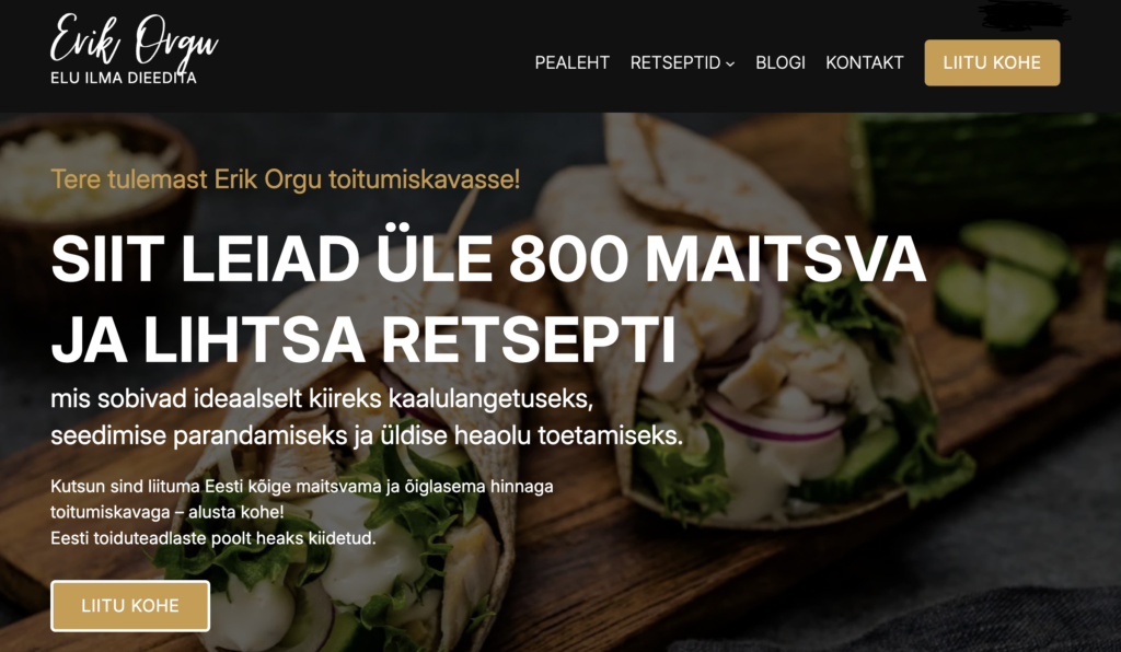 🚀UUS TOITUMISKAVA ON AVATUD