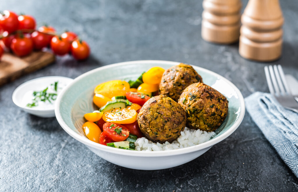 Falafel mündikastmega