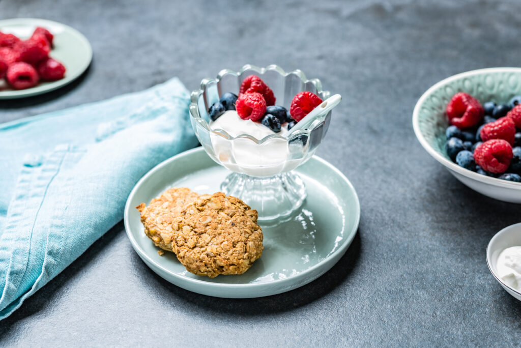 Kaerahelbeküpsised desserdiga