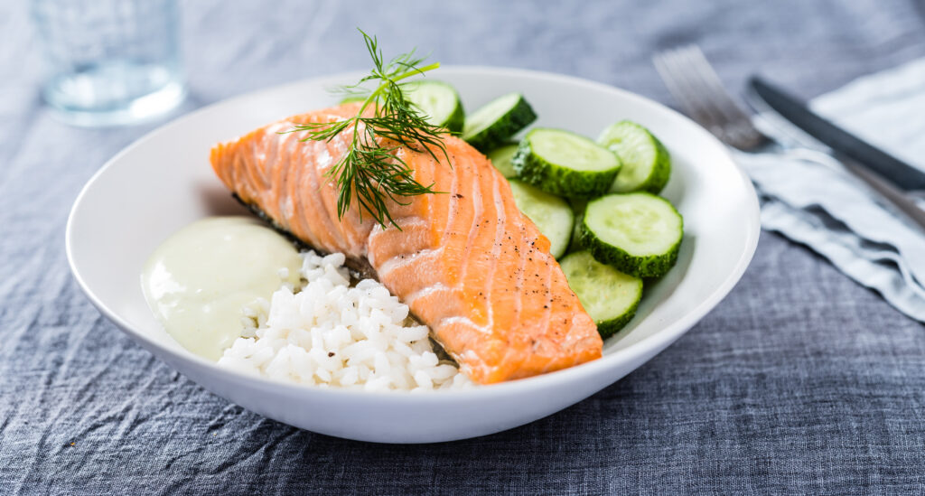 Lõhe terava wasabi-majoneesiga