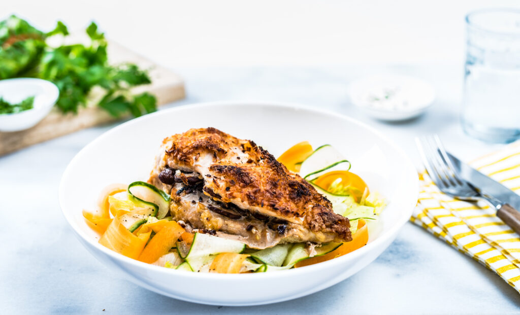 Seenetäidisega paneeritud kana