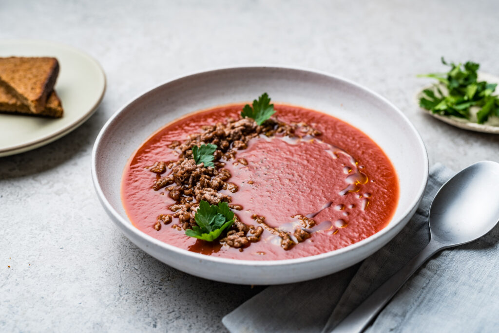 Tomatipüreesupp hakklihaga