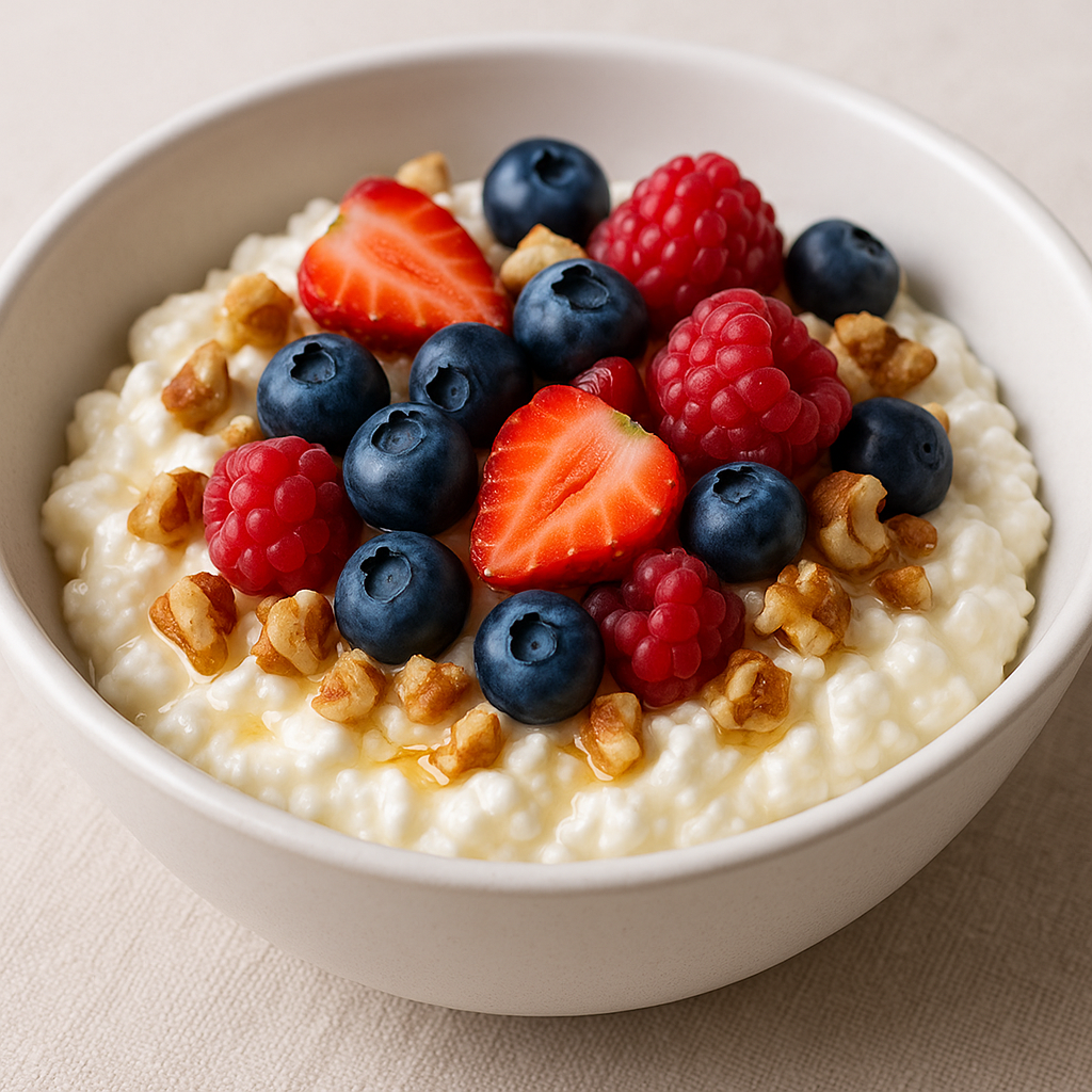 Kreekapähklikohupiim marjadega