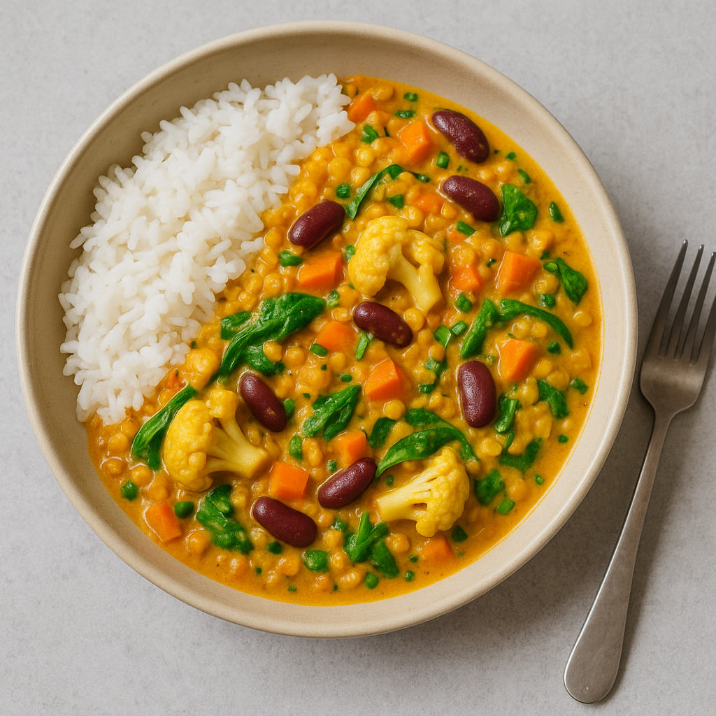 Läätse-kookose karri