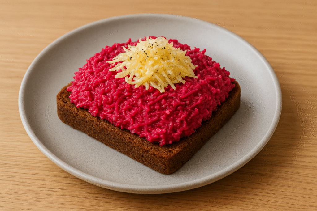 Peedisalat juustuga leival