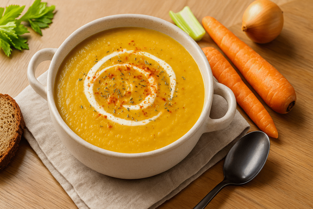 Kreemjas herne-läätse püreesupp