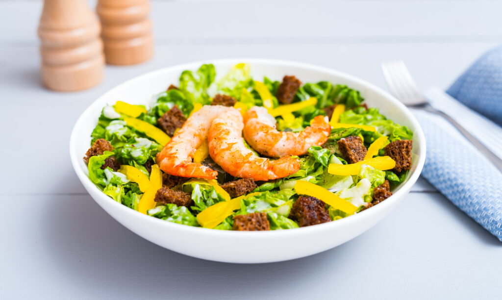 Caesari salat hiidkrevettidega