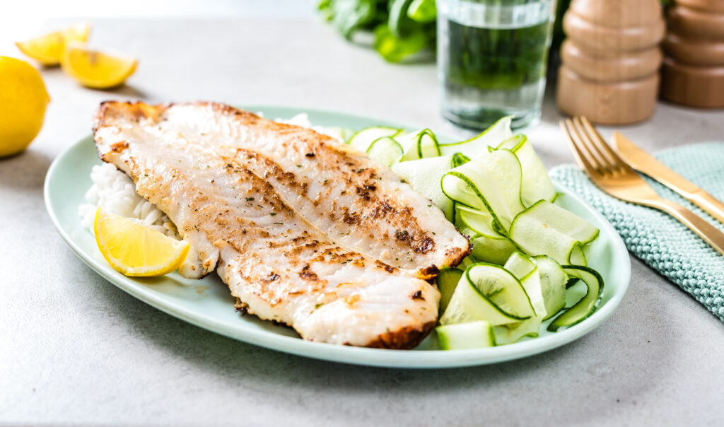 Valge kala kreemja sidruniriisiga