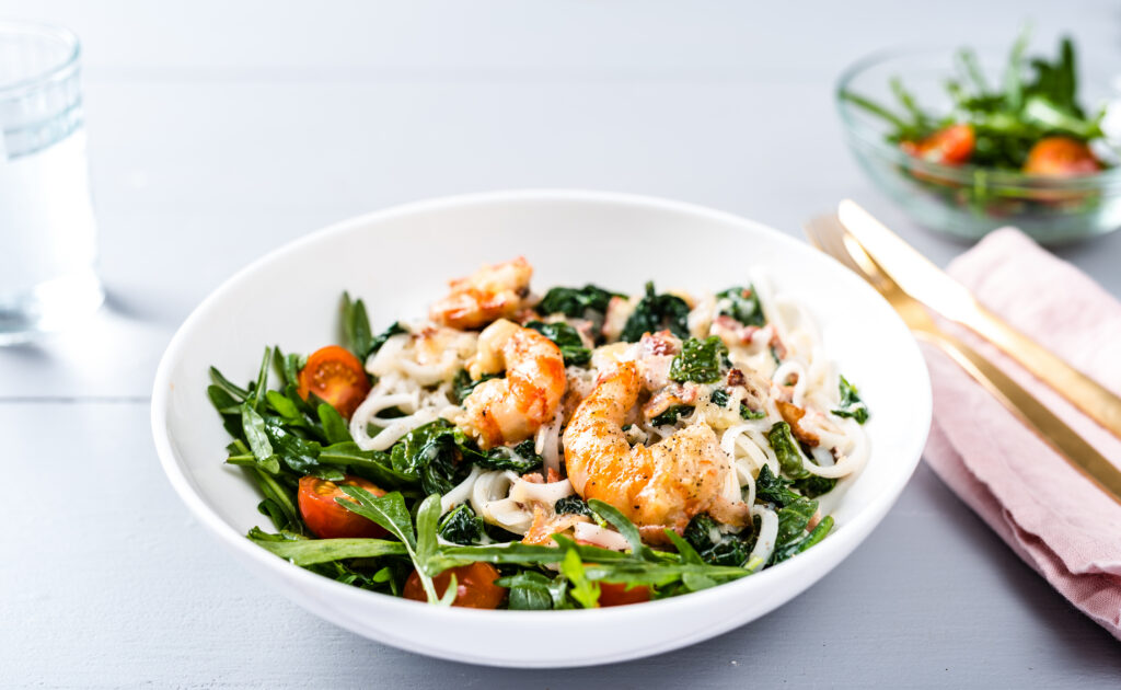 Kreveti-peekoni pasta