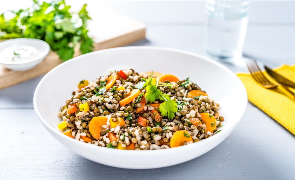 Läätseroog ürtidega