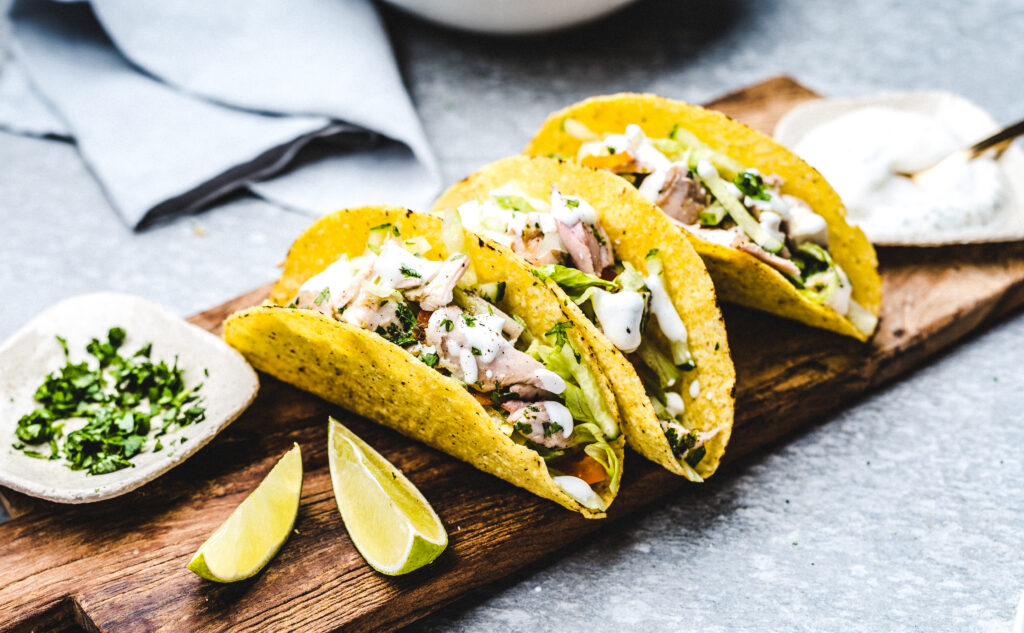 Laimi-koriandri kana taco