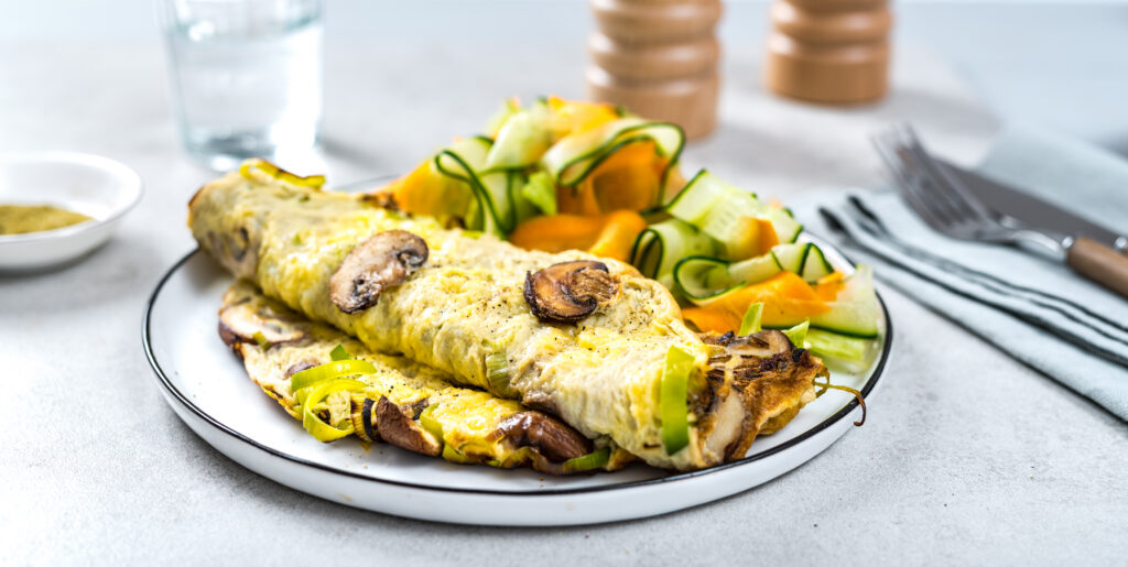 Omlett seente ja juustuga