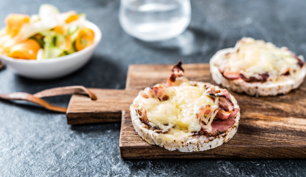 Riisigalett peekoni ja juustuga