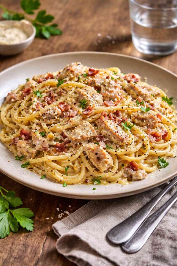 Tervislik pasta carbonara