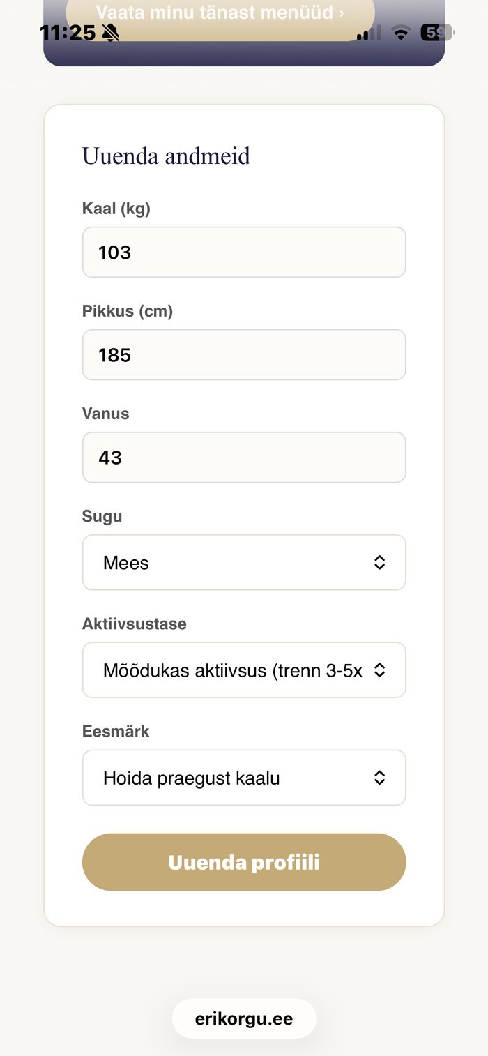 Profiili t&auml;itmine